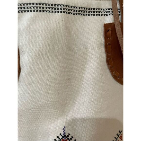 NWT Sole Society Embroidered Vertical Canvas Bag - Picture 10 of 11